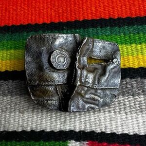 Vintage Levi Strauss & Co Brass Belt Buckle Button Fly Zipper Denim Jeans Promo